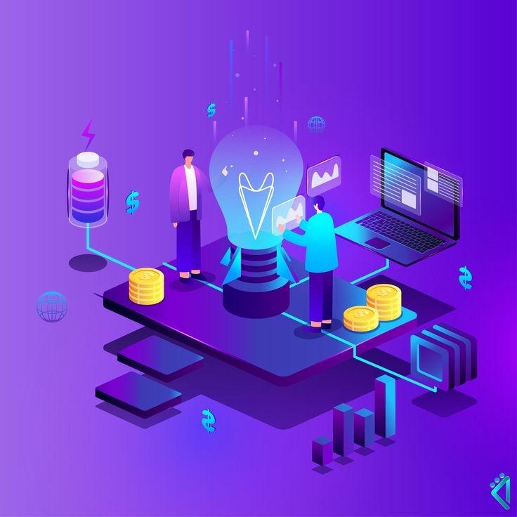 Mobile app project planning workspace with devices and development tools